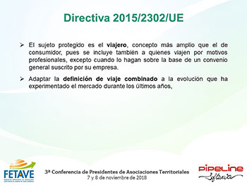 PIPELINE SOFTWARE - IMPACTO PRÁCTICO DE LA TRASPOSICIÓN DE LA DIRECTIVA DE VIAJES COMBINADOS