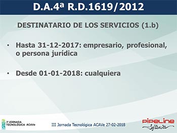 Cambios en la Disposición Adicional 4ª del Reglamento de Facturación