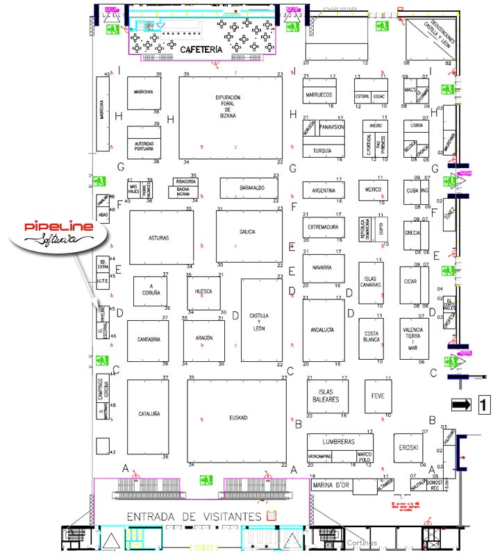 Plano situación de Pipeline en Expovacaciones 2012