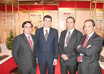D. Marcos Franco, Director de Marketing de Transhotel, D. Manuel Sos, Director Gerente de Pipeline Software, Julio de la Cruz, Consejero delegado de Transhotel y D. Amadeo Franquet, Director Comercial de Transhotel
