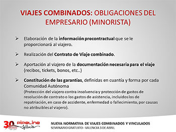 Curso nueva Normativa de Viajes Combinados y Vinculados - Valencia 3 de Abril