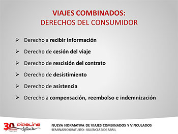 Curso nueva Normativa de Viajes Combinados y Vinculados - Valencia 3 de Abril