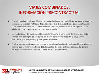 Curso nueva Normativa de Viajes Combinados y Vinculados - Valencia 3 de Abril