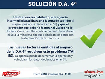 Cambios en la Disposición Adicional 4ª del Reglamento de Facturación (Real Decreto 1075/2017, de 29 de diciembre)