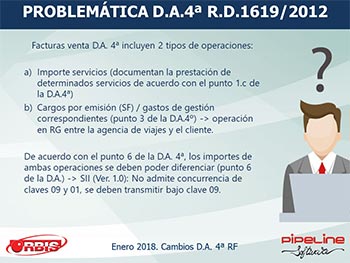 Cambios en la Disposición Adicional 4ª del Reglamento de Facturación (Real Decreto 1075/2017, de 29 de diciembre)