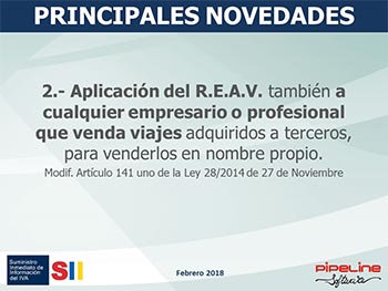 Suministro Inmediato de Información del IVA, Nuevos criterios de tributación agencias de viajes: SII