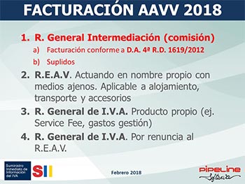 Suministro Inmediato de Información del IVA, Nuevos criterios de tributación agencias de viajes: SII